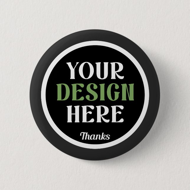 custom, unique, sleek & minimalist hershey®'s kiss 6 cm round badge (Front)