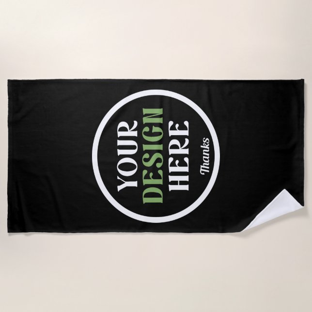 custom, unique, sleek & minimalist hershey®'s kiss beach towel (Front)