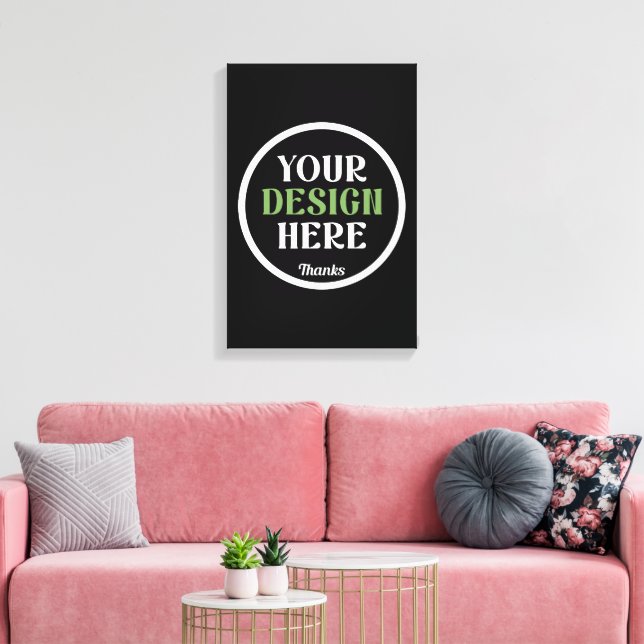 custom, unique, sleek & minimalist hershey®'s kiss canvas print (Insitu(LivingRoom))