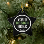 custom, unique, sleek & minimalist hershey®'s kiss ceramic tree decoration<br><div class="desc">This design is accessible to all. Feel free to customise the logo,  images,  text,  and colours according to your preferences. Thank you very much.</div>