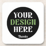 custom, unique, sleek & minimalist hershey®'s kiss coaster<br><div class="desc">This design is accessible to all. Feel free to customise the logo,  images,  text,  and colours according to your preferences. Thank you very much.</div>