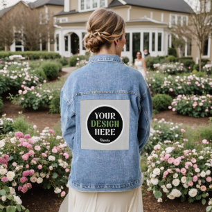 custom, unique, sleek & minimalist hershey®'s kiss denim jacket