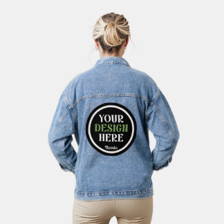 custom, unique, sleek & minimalist hershey®'s kiss denim jacket