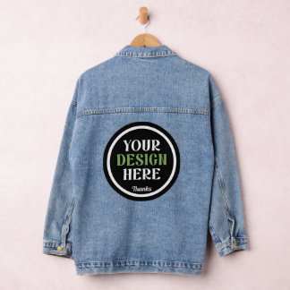 custom, unique, sleek & minimalist hershey®'s kiss denim jacket