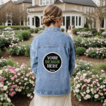 custom, unique, sleek & minimalist hershey®'s kiss denim jacket<br><div class="desc">This design is accessible to all. Feel free to customise the logo,  images,  text,  and colours according to your preferences. Thank you very much.</div>