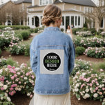 custom, unique, sleek & minimalist hershey®'s kiss denim jacket<br><div class="desc">This design is accessible to all. Feel free to customise the logo,  images,  text,  and colours according to your preferences. Thank you very much.</div>