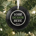 custom, unique, sleek & minimalist hershey®'s kiss glass tree decoration<br><div class="desc">This design is accessible to all. Feel free to customise the logo,  images,  text,  and colours according to your preferences. Thank you very much.</div>
