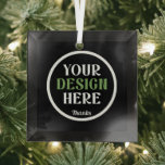 custom, unique, sleek & minimalist hershey®'s kiss glass tree decoration<br><div class="desc">This design is accessible to all. Feel free to customise the logo,  images,  text,  and colours according to your preferences. Thank you very much.</div>