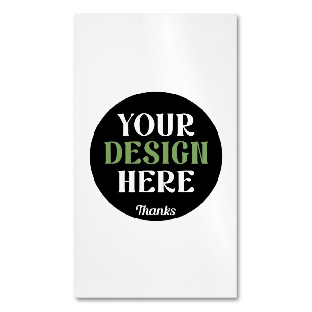 custom, unique, sleek & minimalist hershey®'s kiss magnetic business card (Front Vertical)