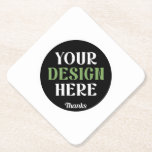 custom, unique, sleek & minimalist hershey®'s kiss paper coaster<br><div class="desc">This design is accessible to all. Feel free to customise the logo,  images,  text,  and colours according to your preferences. Thank you very much.</div>
