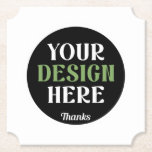custom, unique, sleek & minimalist hershey®'s kiss paper coaster<br><div class="desc">This design is accessible to all. Feel free to customise the logo,  images,  text,  and colours according to your preferences. Thank you very much.</div>