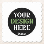 custom, unique, sleek & minimalist hershey®'s kiss paper coaster<br><div class="desc">This design is accessible to all. Feel free to customise the logo,  images,  text,  and colours according to your preferences. Thank you very much.</div>