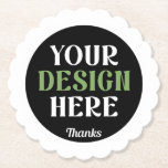 custom, unique, sleek & minimalist hershey®'s kiss paper coaster<br><div class="desc">This design is accessible to all. Feel free to customise the logo,  images,  text,  and colours according to your preferences. Thank you very much.</div>