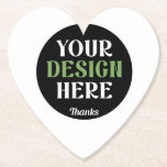 custom, unique, sleek & minimalist hershey®'s kiss paper coaster<br><div class="desc">This design is accessible to all. Feel free to customise the logo,  images,  text,  and colours according to your preferences. Thank you very much.</div>