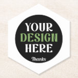 custom, unique, sleek & minimalist hershey®'s kiss paper coaster<br><div class="desc">This design is accessible to all. Feel free to customise the logo,  images,  text,  and colours according to your preferences. Thank you very much.</div>