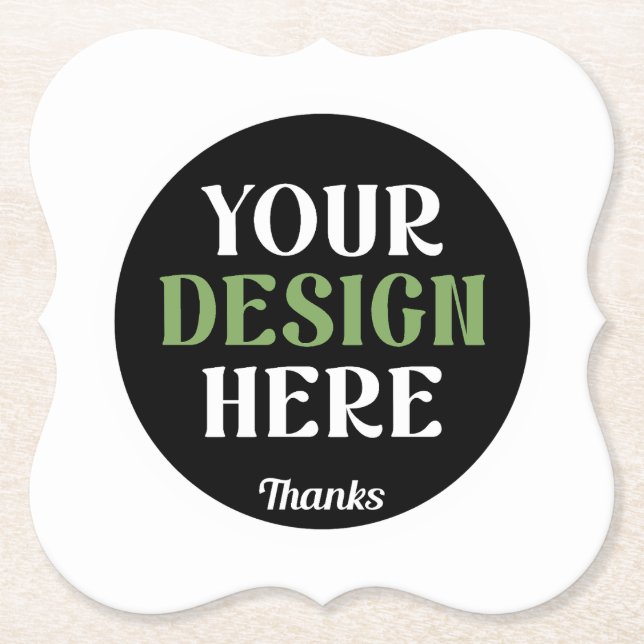 custom, unique, sleek & minimalist hershey®'s kiss paper coaster (Front)