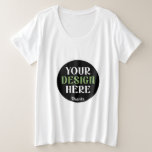 custom, unique, sleek & minimalist hershey®'s kiss plus size T-Shirt<br><div class="desc">This design is accessible to all. Feel free to customise the logo,  images,  text,  and colours according to your preferences. Thank you very much.</div>