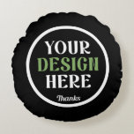 custom, unique, sleek & minimalist hershey®'s kiss round cushion<br><div class="desc">This design is accessible to all. Feel free to customise the logo,  images,  text,  and colours according to your preferences. Thank you very much.</div>