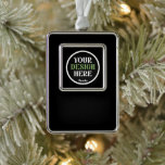 custom, unique, sleek & minimalist hershey®'s kiss silver plated framed ornament<br><div class="desc">This design is accessible to all. Feel free to customise the logo,  images,  text,  and colours according to your preferences. Thank you very much.</div>