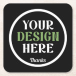 custom, unique, sleek & minimalist hershey®'s kiss square paper coaster<br><div class="desc">This design is accessible to all. Feel free to customise the logo,  images,  text,  and colours according to your preferences. Thank you very much.</div>