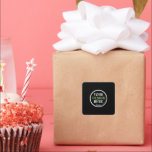 custom, unique, sleek & minimalist hershey®'s kiss square sticker<br><div class="desc">This design is accessible to all. Feel free to customise the logo,  images,  text,  and colours according to your preferences. Thank you very much.</div>