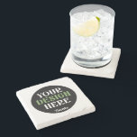 custom, unique, sleek & minimalist hershey®'s kiss stone coaster<br><div class="desc">This design is accessible to all. Feel free to customise the logo,  images,  text,  and colours according to your preferences. Thank you very much.</div>