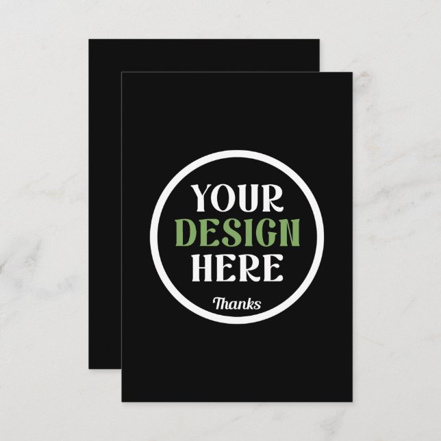 custom, unique, sleek & minimalist hershey®'s kiss thank you card (Front/Back)