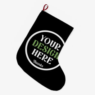 custom, unique, sleek & minimalist large christmas stocking