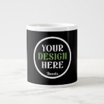 custom, unique, sleek & minimalist large coffee mug<br><div class="desc">This design is accessible to all. Feel free to customise the logo,  images,  text,  and colours according to your preferences. Thank you very much.</div>