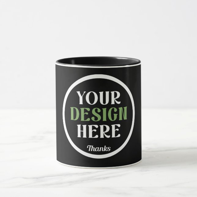 custom, unique, sleek & minimalist mug (Center)