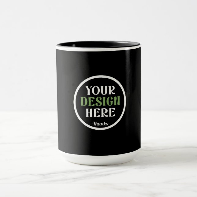 custom, unique, sleek & minimalist mug (Center)