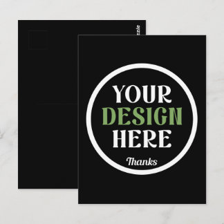 custom, unique, sleek & minimalist postcard