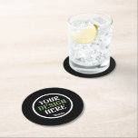 custom, unique, sleek & minimalist round paper coaster<br><div class="desc">This design is accessible to all. Feel free to customise the logo,  images,  text,  and colours according to your preferences. Thank you very much.</div>