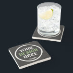 custom, unique, sleek & minimalist stone coaster<br><div class="desc">This design is accessible to all. Feel free to customise the logo,  images,  text,  and colours according to your preferences. Thank you very much.</div>