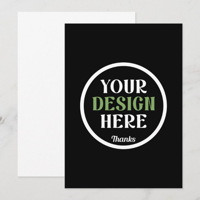 custom, unique, sleek & minimalist thank you card (Front/Back)