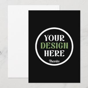 custom, unique, sleek & minimalist thank you card