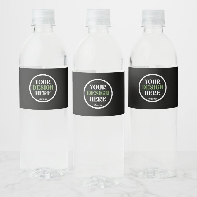 custom, unique, sleek & minimalist water bottle la label (Bottles)