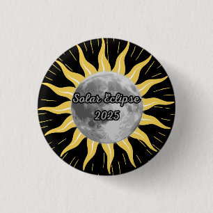 Custom Unique Solar Eclipse 2025 3 Cm Round Badge