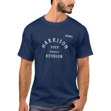 Custom Unisex Family Reunion Dark Basic T-Shirt