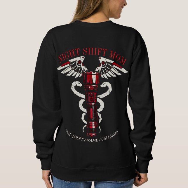 Custom Unit Medic Mum Gear Bag Tactical Patch Sweatshirt (Back)