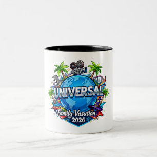Custom Universal Florida Family Vacation 2026 Shir Two-Tone Coffee Mug