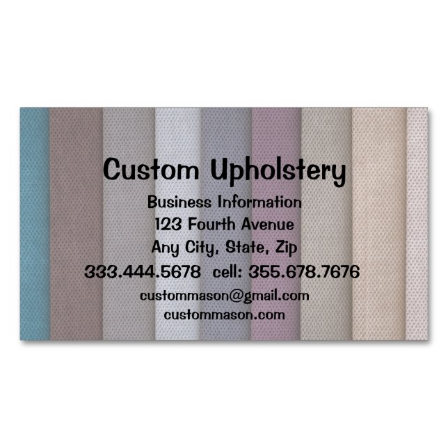 Custom Upholstery Boat  Business Card (Front)