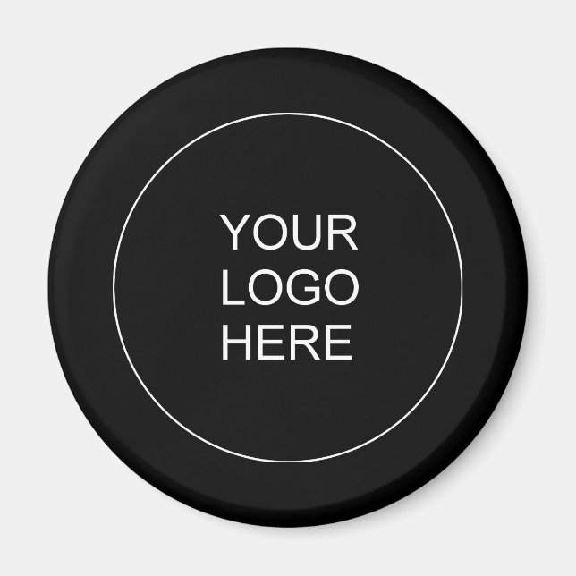 Custom Upload Business Company Logo Add Text Name Magnet (Front)
