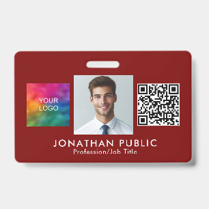 Custom Upload Your Company Logo Employee Photo ID Badge