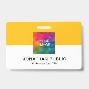 Custom Upload Your Company Logo or Employee Photo ID Badge