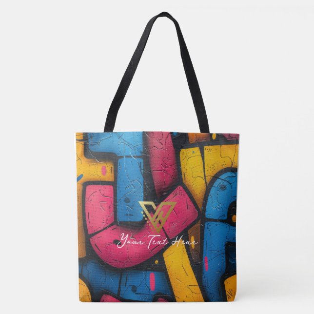Custom : Urban Graffiti Personalised Tote (Front)