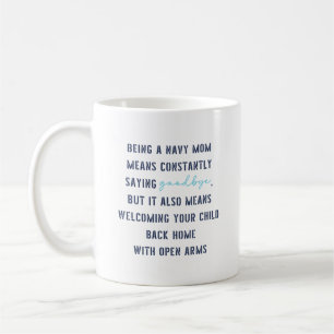 Custom US Navy Mum Birthday Mother’s Day Gift Coffee Mug