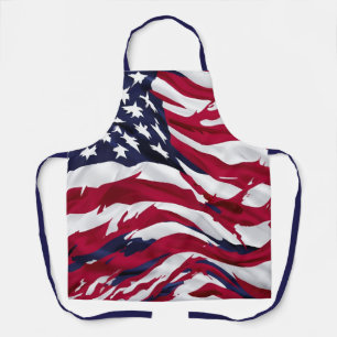 Custom USA Flag Apron - Personalise Patriotic Gift