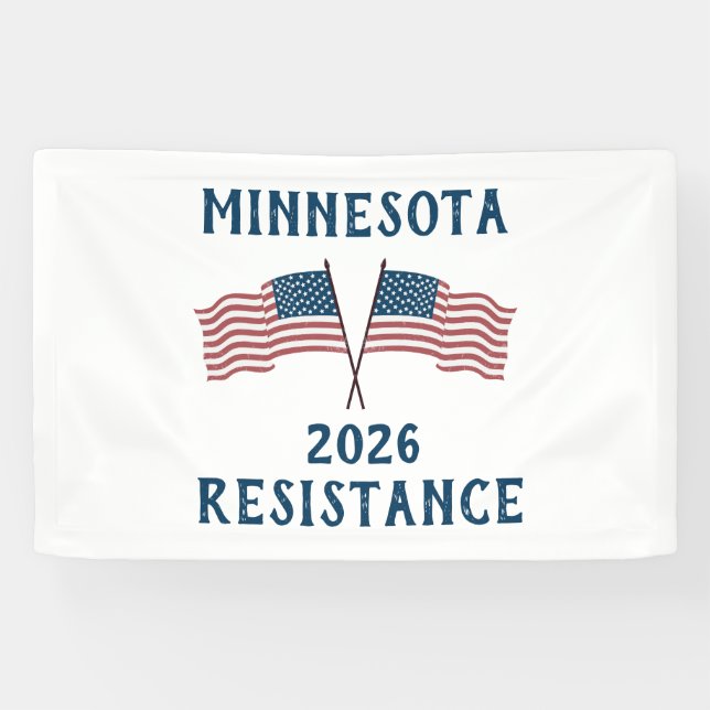Custom USA Flag Resistance  Banner (Horizontal)
