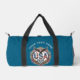 Custom USA National Soccer Team Bald Eagle Logo v1 Duffle Bag